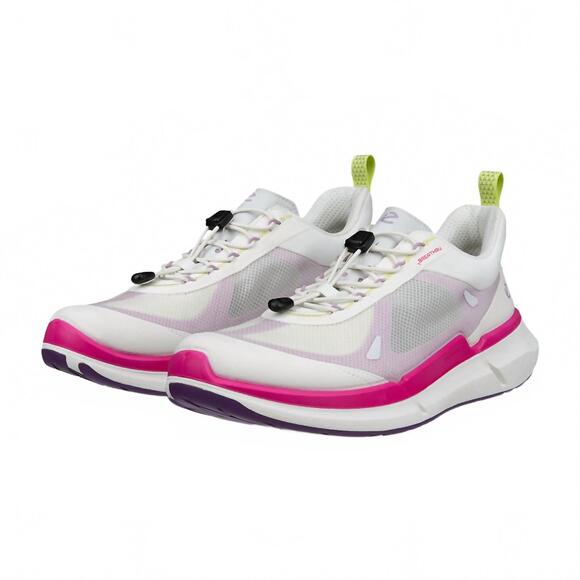 NEW ECCO women's biom 2.2 sneaker in white/lavender mist/beetroot